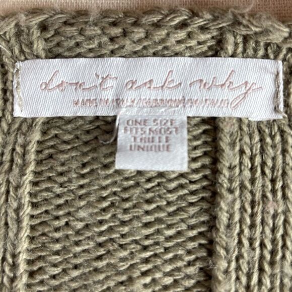 Don’t Ask Why Cropped Sweater Top One Size EUC - Picture 5 of 6